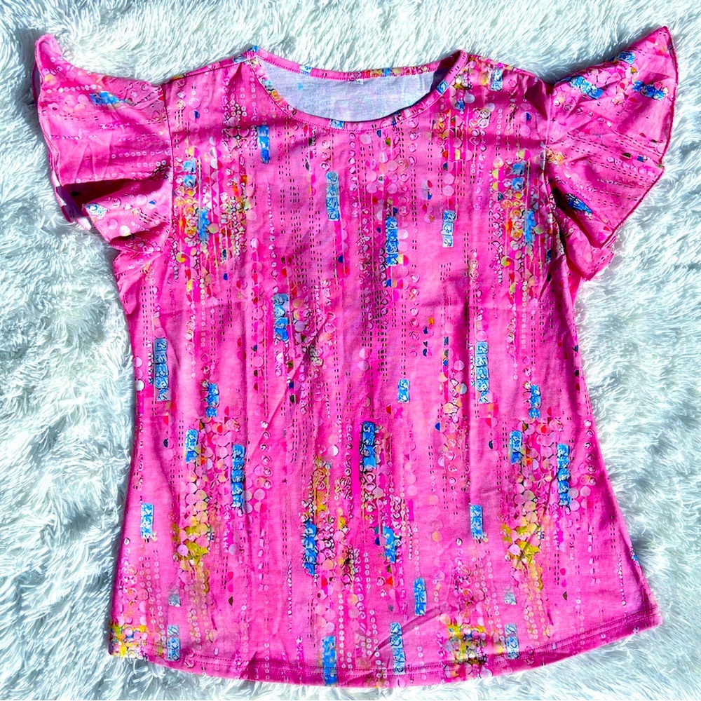 ✨ Y2K EARLY 2000’s GIRLY BLING TOP TOP BUTTERFLY SLEEVES SIZE M ✨